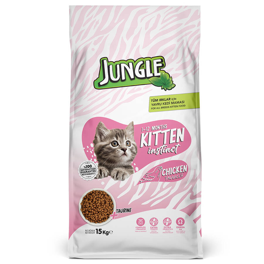 Jungle 15 kg Yavru Kedi Maması Tavuklu - 1