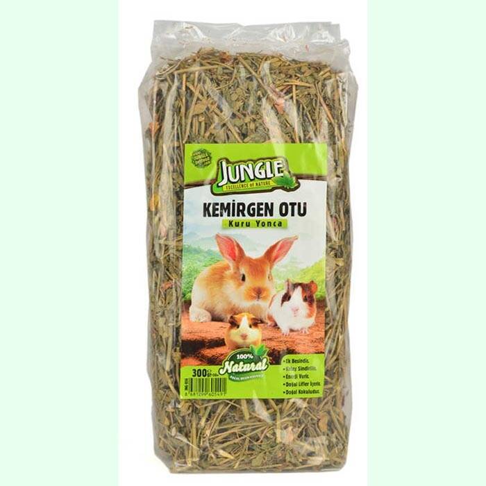 Jungle Eko 5'li Kuru Yonca Kemirgen Otu 300 gr - 1