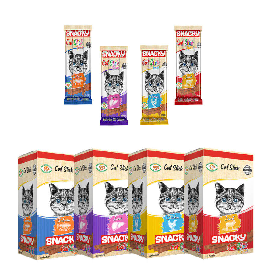 Snacky Kedi Stick Ödül Seti 200 Adet_4 Koli - 1