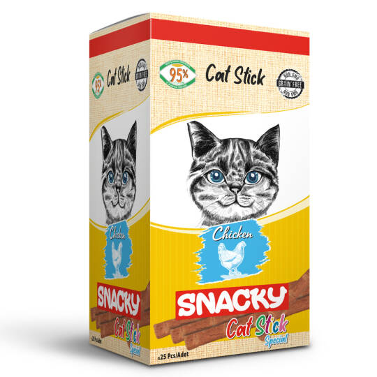 Snacky Kedi Stick Ödül Tavuklu 3*5 gr-50 Adet - 5