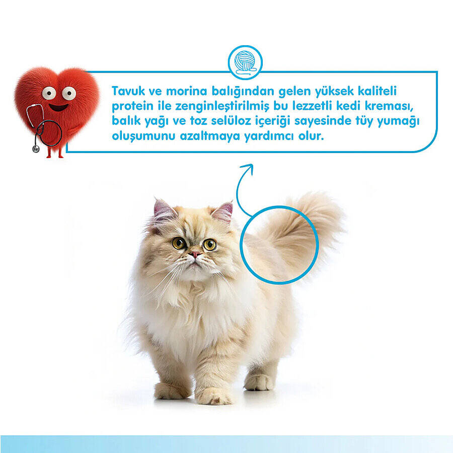 Wanpy Hairball Control Morina Balığı&Tavuk 12'li-F.Krema Ödül 5x14gr - 4