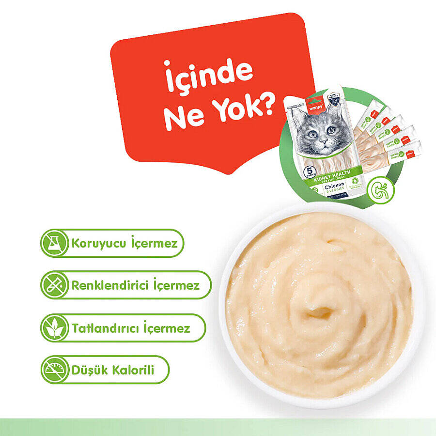 Wanpy Kidney Health Tavuk&Sebze 12'li-F.Krema Ödül 5x14gr - 3