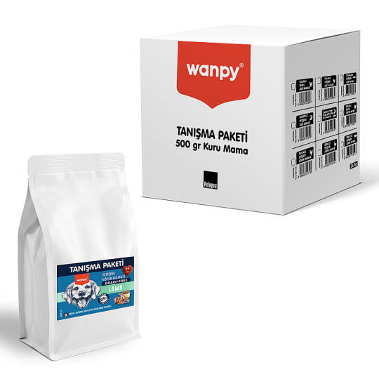 Wanpy Tahılsız Kuzulu Yetişkin Köpek Maması 500 gr - 24 Adet